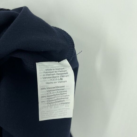 J Crew 365 Pants Size Large Womens Navy Side Zip Wide Leg Ponte Patch Pocket - Picture 7 of 9